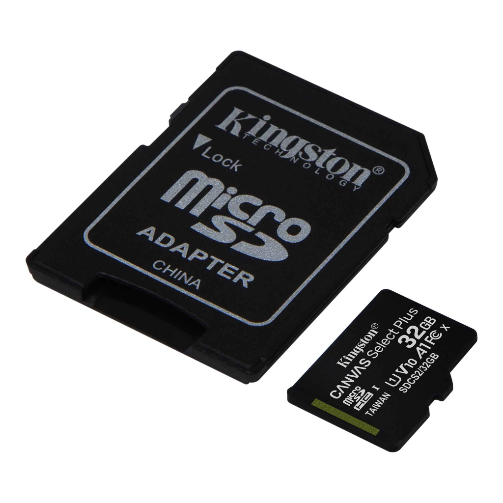 KINGSTON%20SDCS2/32GB,%20CANVAS,%20CL10,%20100Mb/s,%20MicroSD%20Kart%20Bellek%20(SD%20Adaptörlü)