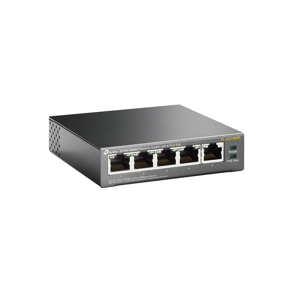 TP-LINK%20TL-SG1005P,%205%20Port,%20GigaBit,%20Metal%20Kasa,%204%20Port%20PoE,%2056W,%20Yönetilemez,%20Masaüstü%20Switch