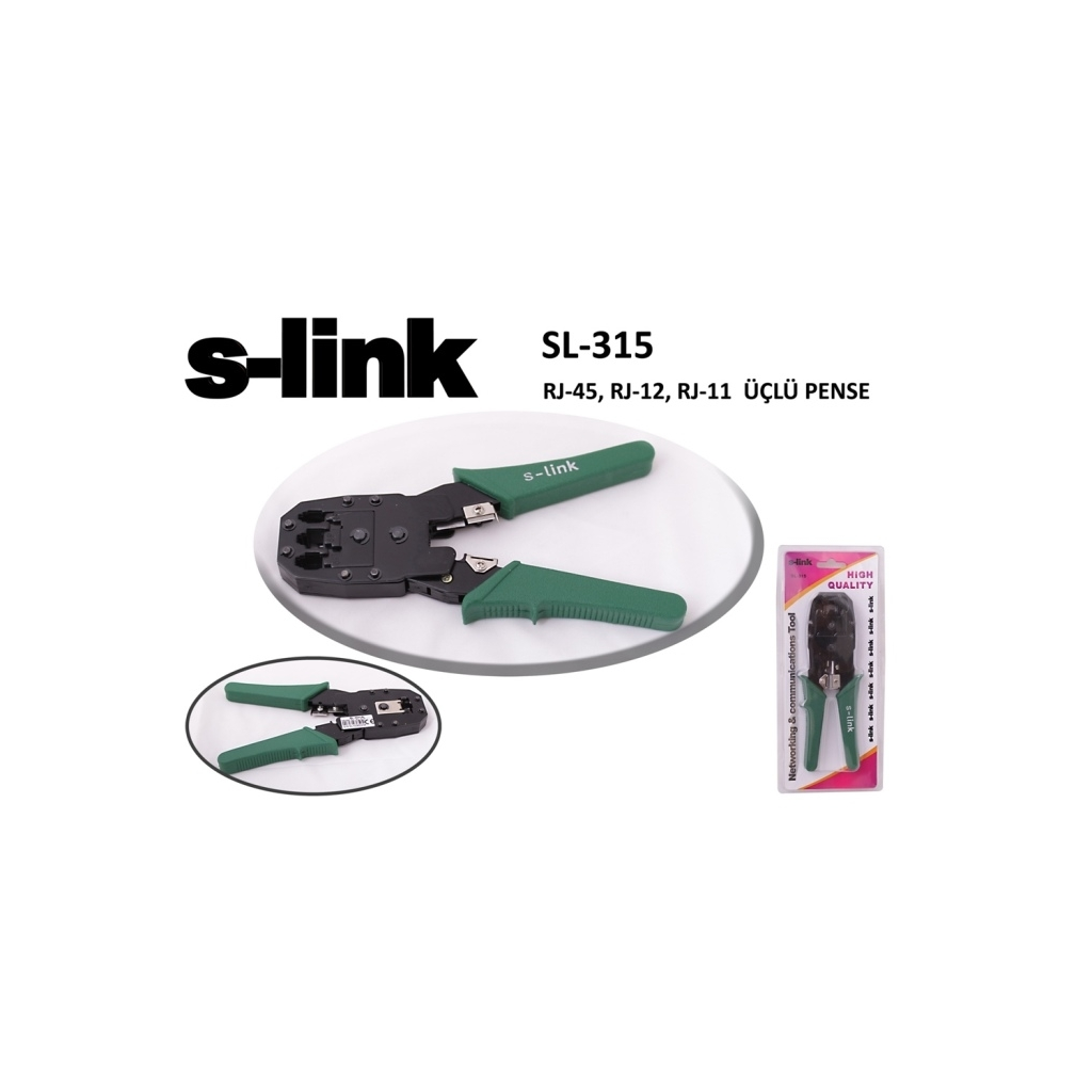 S-LINK%20SL-315,%20RJ45/RJ12/RJ11%20Üçlü%20Pense,%20Kablo%20Ucu%20Konnektör%20Sıkma%20Pensesi