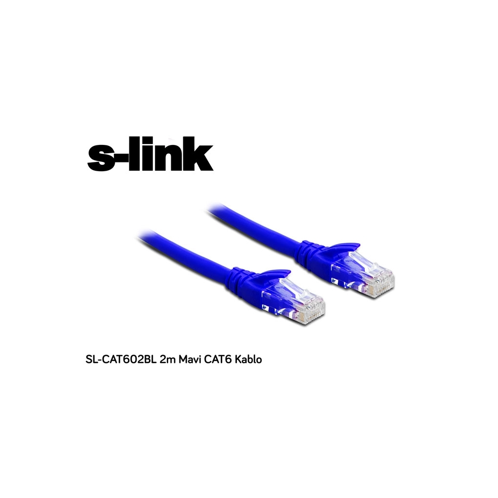 S-LINK%20SL-CAT602BL,%20CAT6,%20Patch,%202Mt,%20Kablo%20(Mavi)