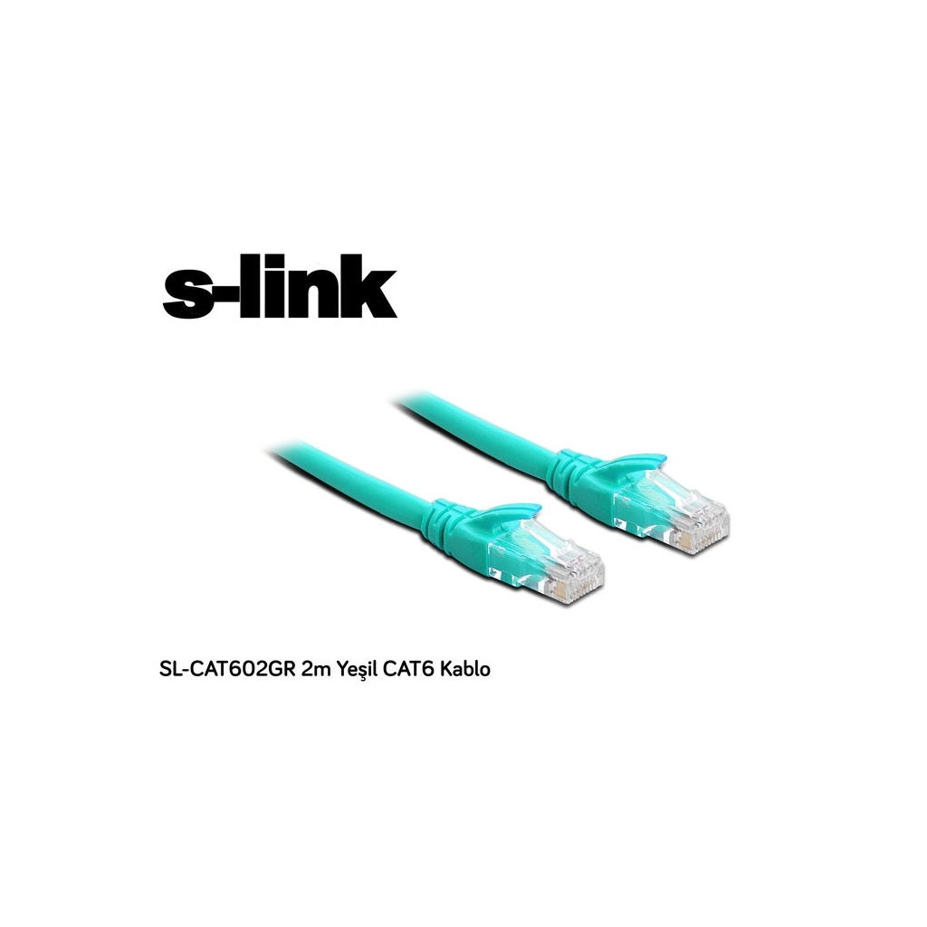 S-LINK%20SL-CAT602GR,%20CAT6,%20Patch,%202Mt,%20Kablo%20(Yeşil)