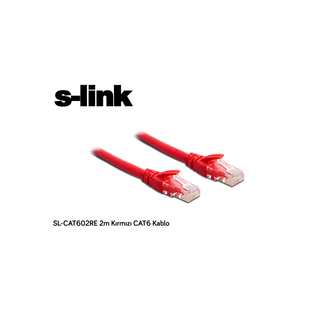 S-LINK%20SL-CAT602RE,%20CAT6,%20Patch,%202Mt,%20Kablo%20(Kırmızı)