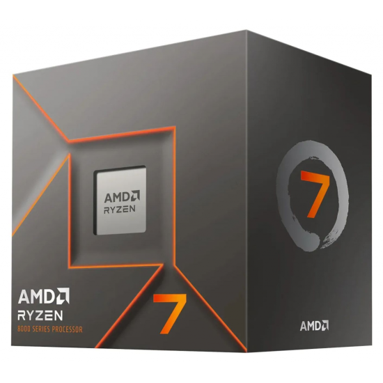 AMD RYZEN 7 8700F 8 Core, 4,10-5.00GHz, 16Mb Cache, 65W,  AM5 Soket, BOX (Kutulu), (Dahili Grafik YOK, Fan VAR)