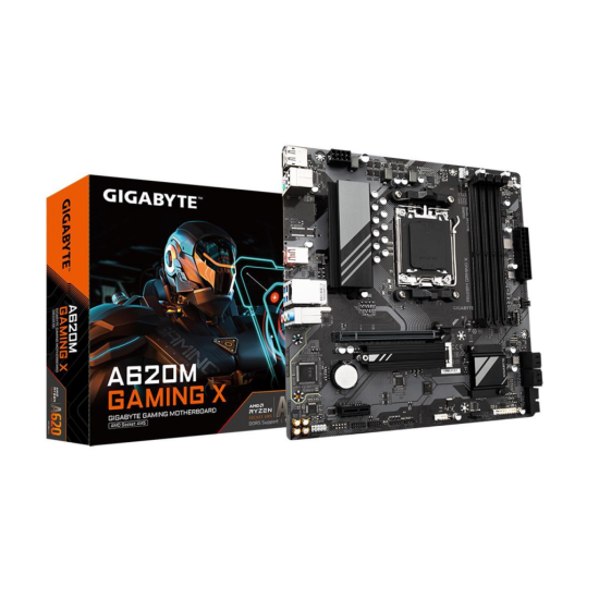 GIGABYTE A620M-GAMING X rev.1.0, 4xDDR5, 1xM.2, HDMI,DP, Type-C, AMD Ryzen 7000 Serisi, AM5 Soket Anakart