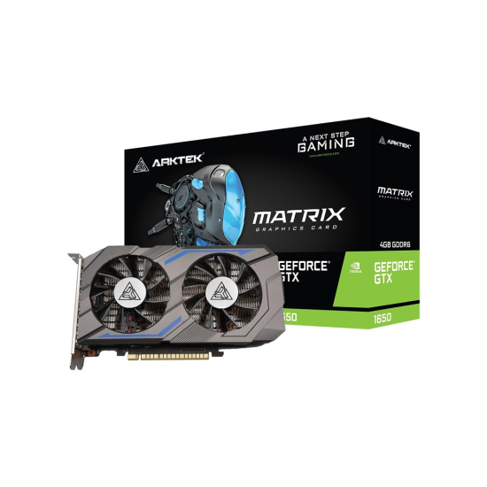 ARKTEK MATRIX, AKN1650D6S4GH1, GTX1650, 4Gb, GDDR6, 128BIT, 1xDVI, 1xHDMI, 1xDP GAMING Ekran Kartı