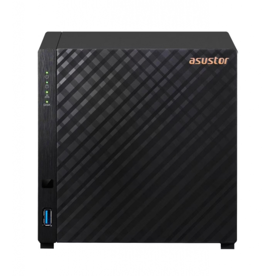 ASUSTOR AS1104T, 1Gb DDR4 Ram, 4 Yuvalı (4x22TB Destek), 1x2.5GbE Network, 2xUSB 3.2, Tower NAS (Yedekleme) Cihazı