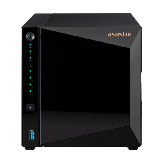 ASUSTOR AS3304T, 2Gb DDR4 Ram, 4 Yuvalı (4x22TB Destek), 1x2.5GbE Network, 3xUSB 3.2, Tower NAS (Yedekleme) Cihazı