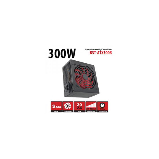 BOOST BST-ATX300R 300W, Sata, 12cm Fan, BOX PSU