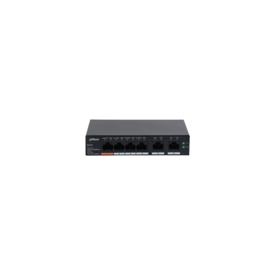 DAHUA CS4006-4GT-60, 4 Port, Gigabit, 4 Port PoE, 60W, + 2 Port Uplink, Cloud Yönetilebilir, Switch