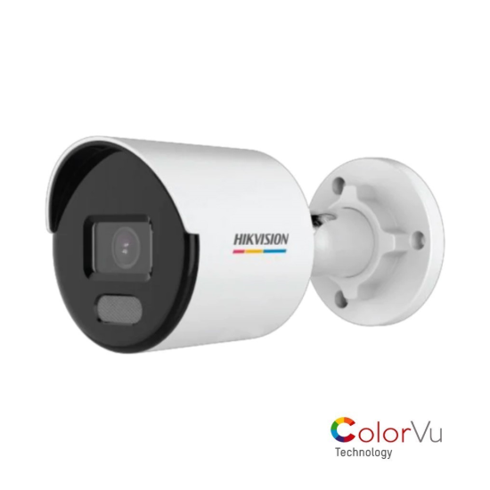 HIKVISION DS-2CD1047G0-LUF 4Mpix, 4mm Lens, H265+, 30Mt Gece Görüşü,Color Vu Lite, Full Time Color, Dahili Mikrofon, Metal Kasa Bullet IP Kamera