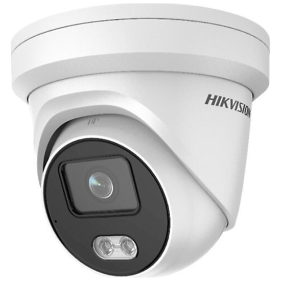 HIKVISION DS-2CD1347G0-LUF 4Mpix, 2,8mm Lens, H265+, 30Mt Gece Görüşü, Dahili Mikrofon, Color Vu Lite, Full Time Color, Dome IP Kamera