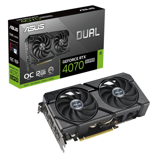 ASUS DUAL-RTX4070S-O12G-EVO, 12Gb, 192Bit, GDDR6X, 1xHDMI, 3xDP GAMING Ekran Kartı