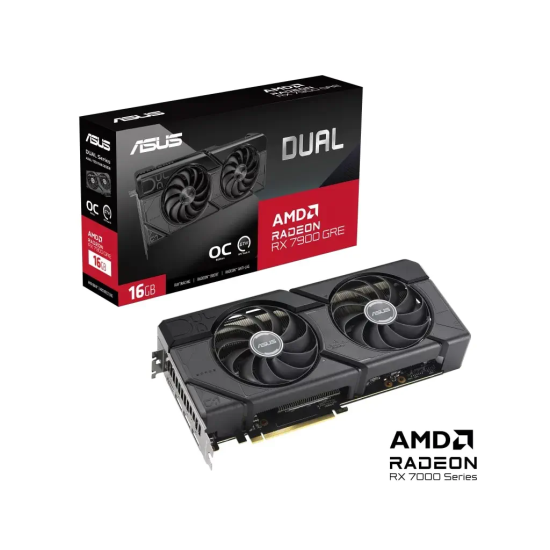 ASUS DUAL-RX7900GRE-O16G-GAMING, 16Gb, 256Bit, GDDR6, 1xHDMI, 3xDP GAMING Ekran Kartı