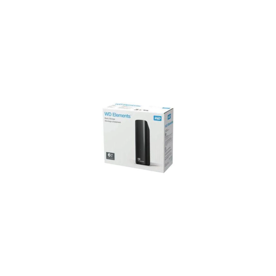 WD WDBWLG0060HBK-EESN, Elements, 6TB, 3.5’’, USB3.0, Masaüstü, Harici HDD, Siyah