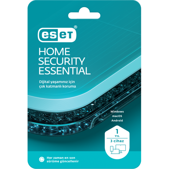 ESET HOME SECURITY ESSENTIAL 3 Kullanıcı, 1 YIL, BOX