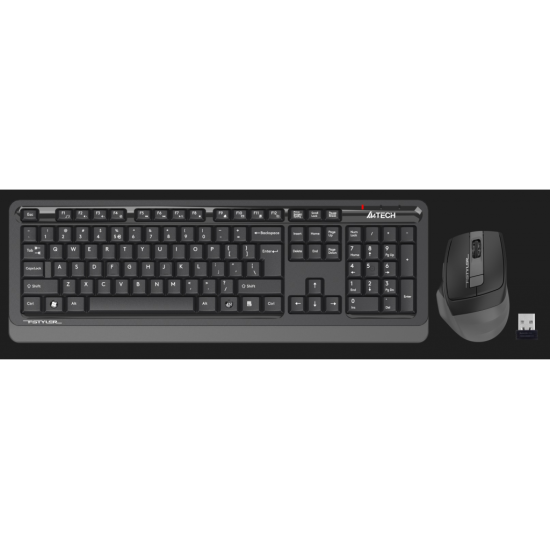 A4 TECH FG1035, Gri, FSTYLER, Türkçe Q, Kablosuz, Klavye Mouse Set