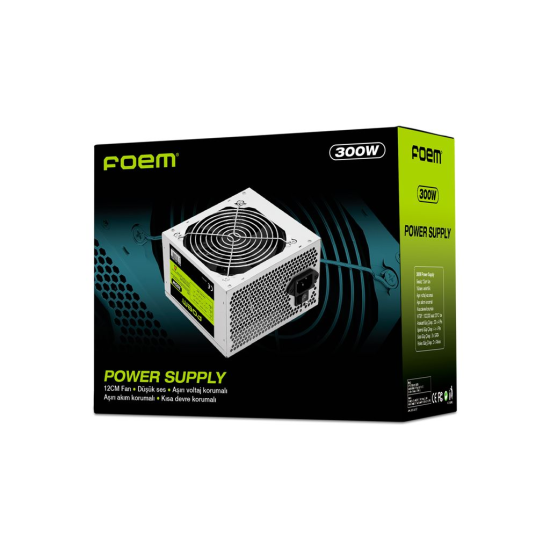 FOEM FPS-G30F12, 300W, 12cm Fan, Sata, ATX, Power Supply (PSU)