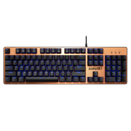 GAMDIAS AURA GK1, USB Kablolu, İngilizce,  Çok Renkli Arka Aydınlatma, Red Mekanik Switch, Brown Edition, Gaming Klavye