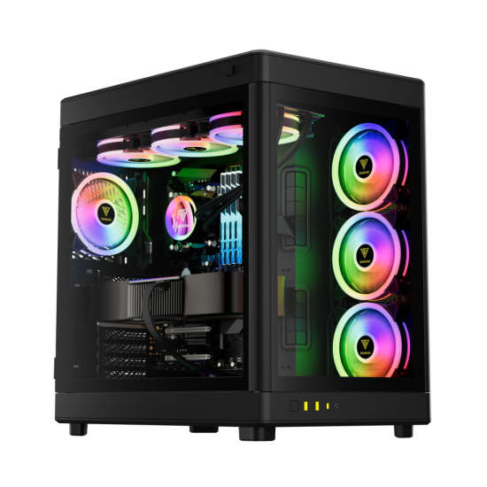 GAMDIAS NESO P1, Tempered Glass,  Type-C, 850W, 80+Bronze, ATX, Black Edition, GAMING KASA