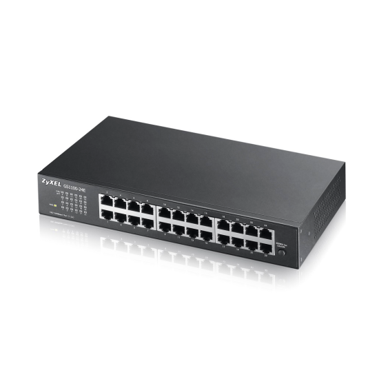 ZyXEL GS1100-24E V3, 24 Port, GigaBit, Yönetilemez, Sessiz, Rackmount Switch