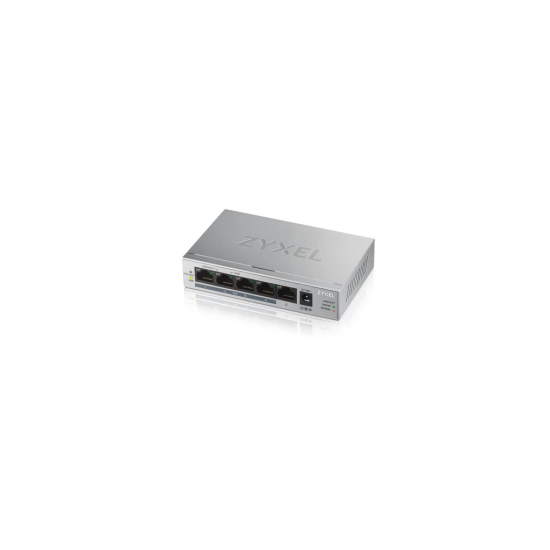 ZyXEL GS1005HP, 5 Port, GigaBit, 5 Port PoE 60W, Yönetilemez, Masaüstü Switch