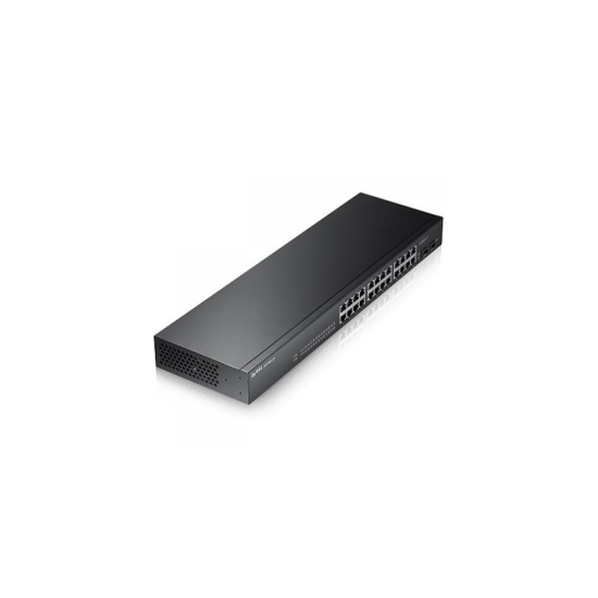 ZyXEL GS1900-24 EU, 24 Port, GigaBit, +2Port SFP, Yönetilebilir, Rackmount Switch