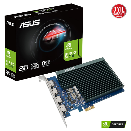 ASUS GT730-4H-SL-2GD5, 2Gb, GDDR5, 64Bit, 4xHDMI Ekran Kartı