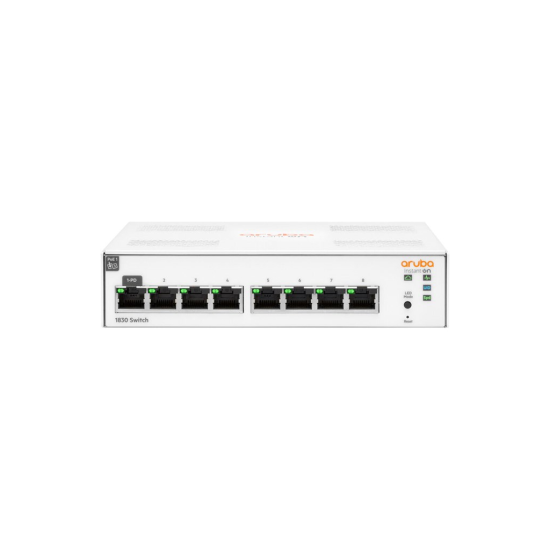 HP Aruba Instant On JL810A 1830-8G, 8Port,  GigaBit, Yönetliebilir, Rack Mount Switch