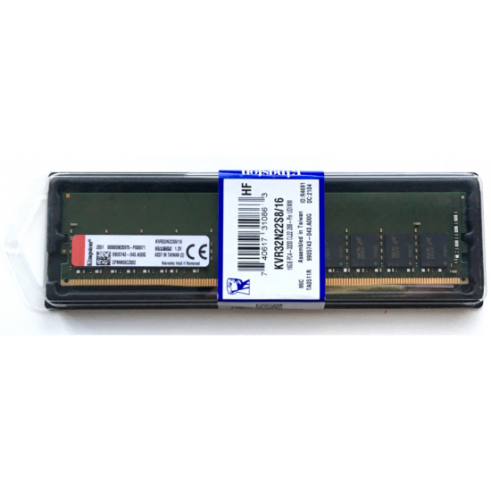 KINGSTON KVR32N22S8/16, 16Gb, 3200Mhz, DDR4, CL22, Desktop RAM