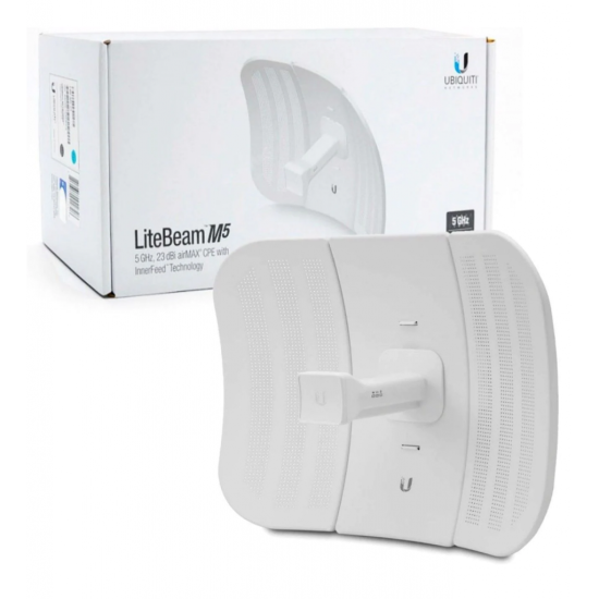 UBIQUITI LBE-M5-23,  LiteBeam, 5Ghz, 100Mbps, 23dBi Anten, 5Km Menzil CPE