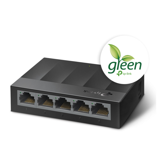 TP-LINK LS1005G, Green Tech, 5Port, GigaBit, Yönetilemez, Masaüstü Switch