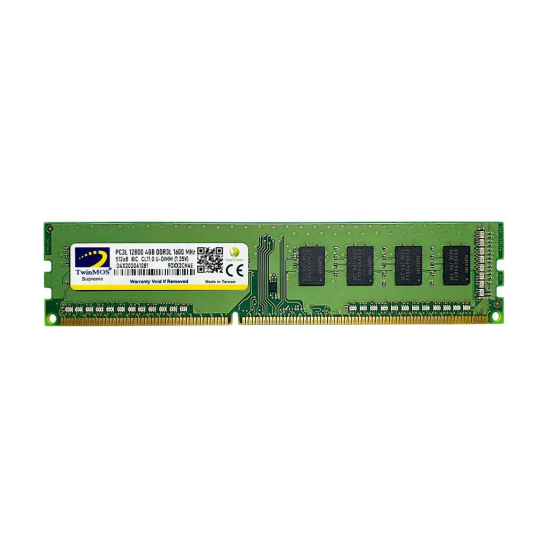 TwinMOS MDD3L4GB1600D, 4GB, DDR3, 1600MHz, 1.35V Desktop Ram