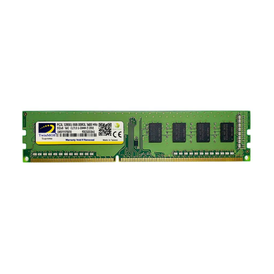 TwinMOS MDD3L8GB1600D, 8GB, DDR3, 1600MHz, 1.35V Desktop Ram