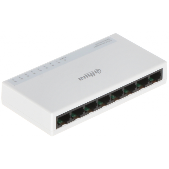 DAHUA PFS3008-8ET-L, 8 Port, MegaBit, Yönetilemez, Masaüstü Switch