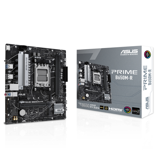 ASUS PRIME B650M-R, 2xDDR5, 2x M.2, HDMI, AMD Ryzen 7000 Serisi, AM5 Soket Anakart