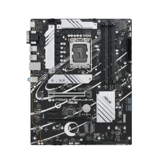 ASUS PRIME B760-PLUS D4, 4xDDR4, 3x M.2, D-SUB, HDMI, DP, Type-C, 12-13.Nesil, LGA1700 Soket, Anakart