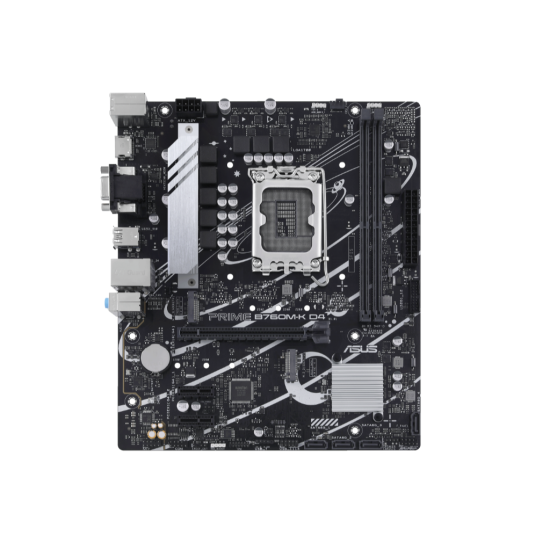 ASUS PRIME B760M-K D4, 2xDDR4, 2x M.2, D-SUB, HDMI, 12-13.Nesil, LGA1700 Soket, Anakart