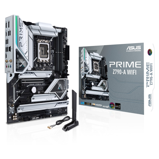 ASUS PRIME Z790-A WIFI, 4xDDR5, 4x M.2, HDMI, DP, 2xType-C, Wi-Fi 6E, Bluetooth v5.2, 12-13.Nesil, LGA1700 Soket, Anakart