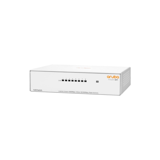 HP Aruba Instant On R8R45A 1430-8G, 8Port, GigaBit, Yönetilemez, Masaüstü Switch