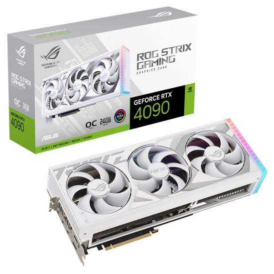 ASUS ROG-STRIX-RTX4090-O24G-WHITE, 24Gb, 384Bit, GDDR6X, 2xHDMI, 3xDP GAMING Ekran Kartı