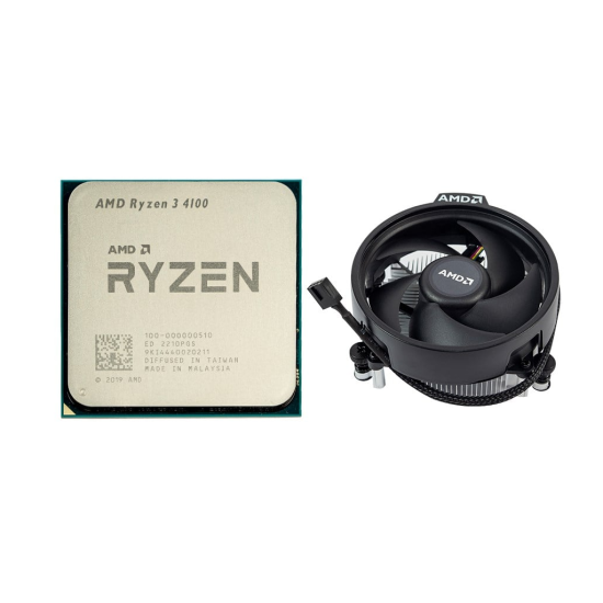 AMD RYZEN 3 4100 4 Core, 3,80-4,0GHz, 6Mb Cache, 65W, AM4 Soket, MPK (Kutusuz) (Dahili Grafik YOK, Fan VAR)