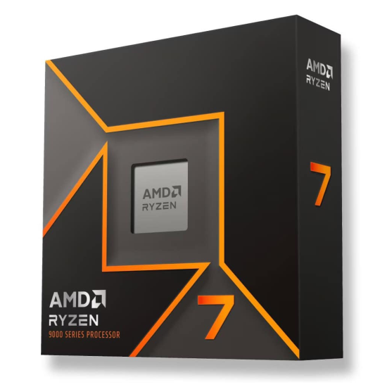 AMD RYZEN 7 9700X 8 Core, 3,80-5.50GHz, 40Mb Cache, 65W,  AM5 Soket, BOX (Kutulu) (Grafik Kart VAR, Fan YOK)