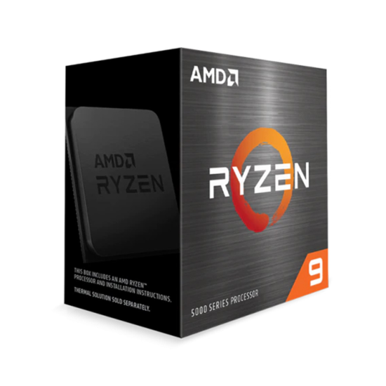 AMD RYZEN 9 5900X 12 Core, 3,70-4.80GHz,  70Mb Cache, 105W, AM4 Soket, BOX (Kutulu) (Grafik Kart YOK, Fan YOK)