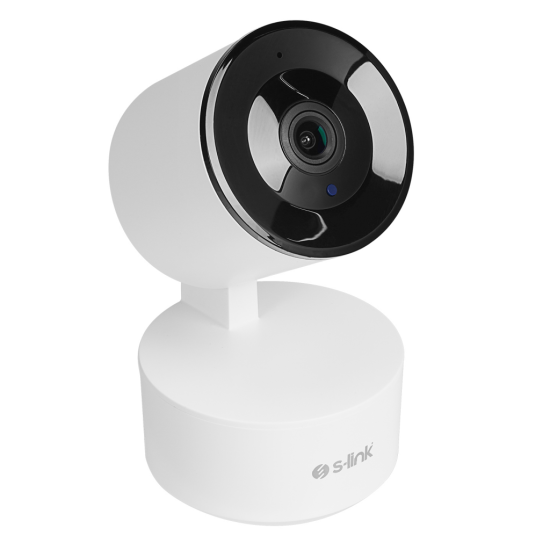 S-LINK SL-IND01, Ev/Bebek Güvenlik Kamerası, WiFi, 3Mpix, 3.6mm Lens, 10m. Gece Görüşü, Hareket algılama, İki Yönlü Ses, Micro SD Kartlı, TUYA Yazılım