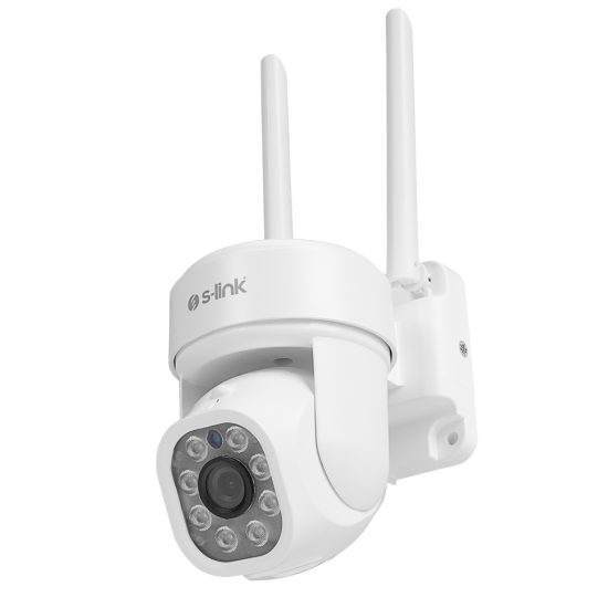 S-LINK SL-PTZ03, Akıllı Güvenlik Kamerası, WiFi, 3Mpix, 2.8mm Lens, 25m. Gece Görüşü, Hareket algılama, İki Yönlü Ses, Micro SD Kartlı, TUYA Yazılım