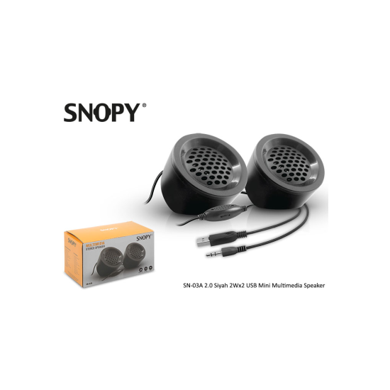 SNOPY SN-03A, 4W, 1+1 Masaüstü, USB, Speaker, (Siyah)