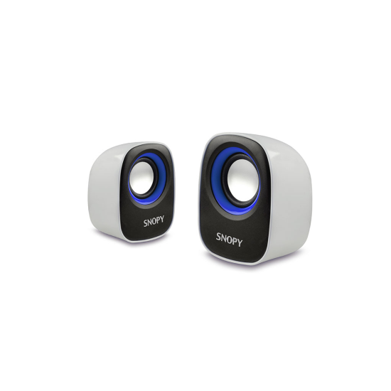 SNOPY SN-120, 6W, 1+1, Masaüstü, USB, Speaker, (Beyaz-Mavi)