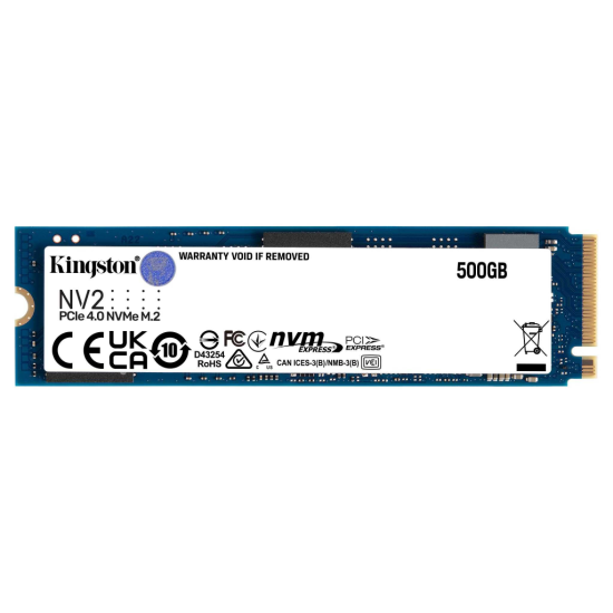 KINGSTON SNV2S/500G, NV2, 500Gb, 3500/2100, Gen4, NVME PCIe M.2 2280, SSD