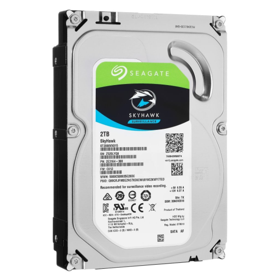 SEAGATE SKYHAWK, ST2000VX015, 3.5’’, 2TB, 256Mb, 5900Rpm, Güvenlik, HDD