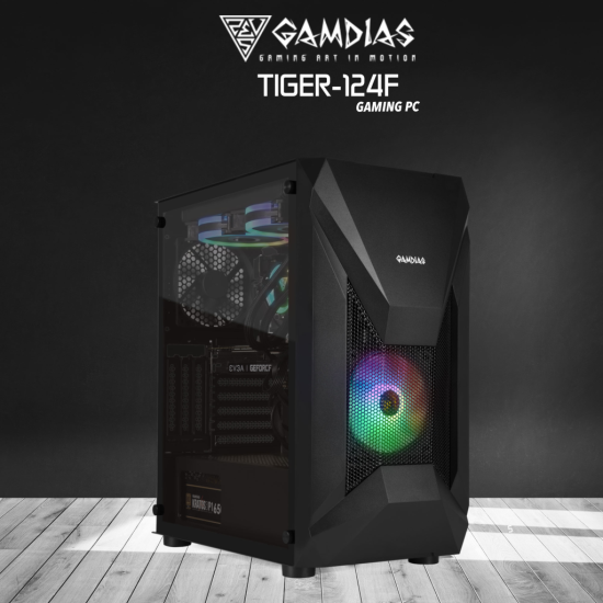 GAMDIAS TIGER-124F, i5-12400F, 16Gb Ram, 500Gb NVMe SSD, 8Gb GDDR5 RX580 Ekran Kartı, 600W Kasa, Free Dos GAMING PC TAVSİYESİ